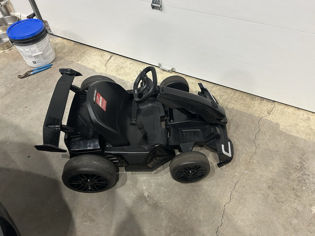 Jetson Volt X Steel Framed 24V Electric Go-Kart, 150lbs Capacity, Black