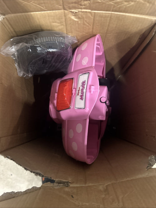 Disney Minnie Mouse Kids' 6 Volt Happy Helpers Scooter with Sidecar Ride-On Toy